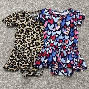 Posh Peanut Leopard and Heart Print Kids Twirls 12-18 months